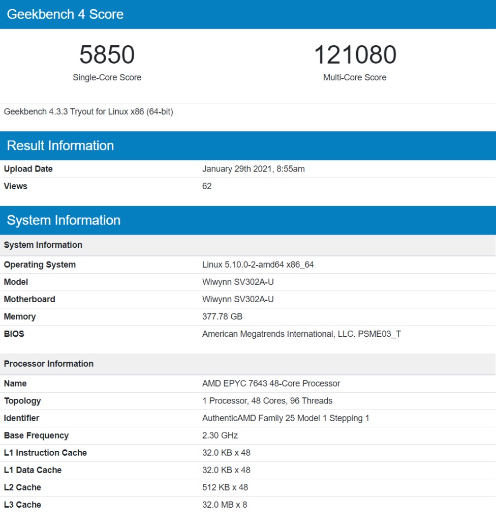 AMD EPYC 7643 48 核 CPU 跑分曝光：性能超英特尔至强 8276 双路平台,第2张